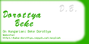 dorottya beke business card